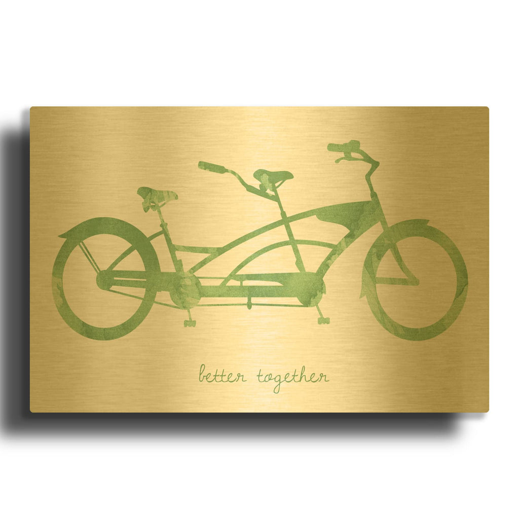'Bike 3' By Erin Clark Gold Metal Wall Art