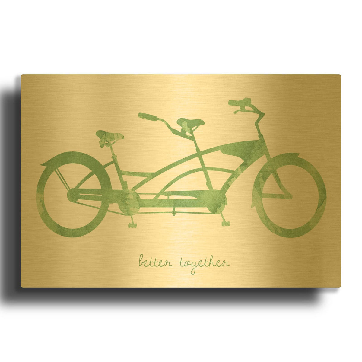 'Bike 3' By Erin Clark Gold Metal Wall Art