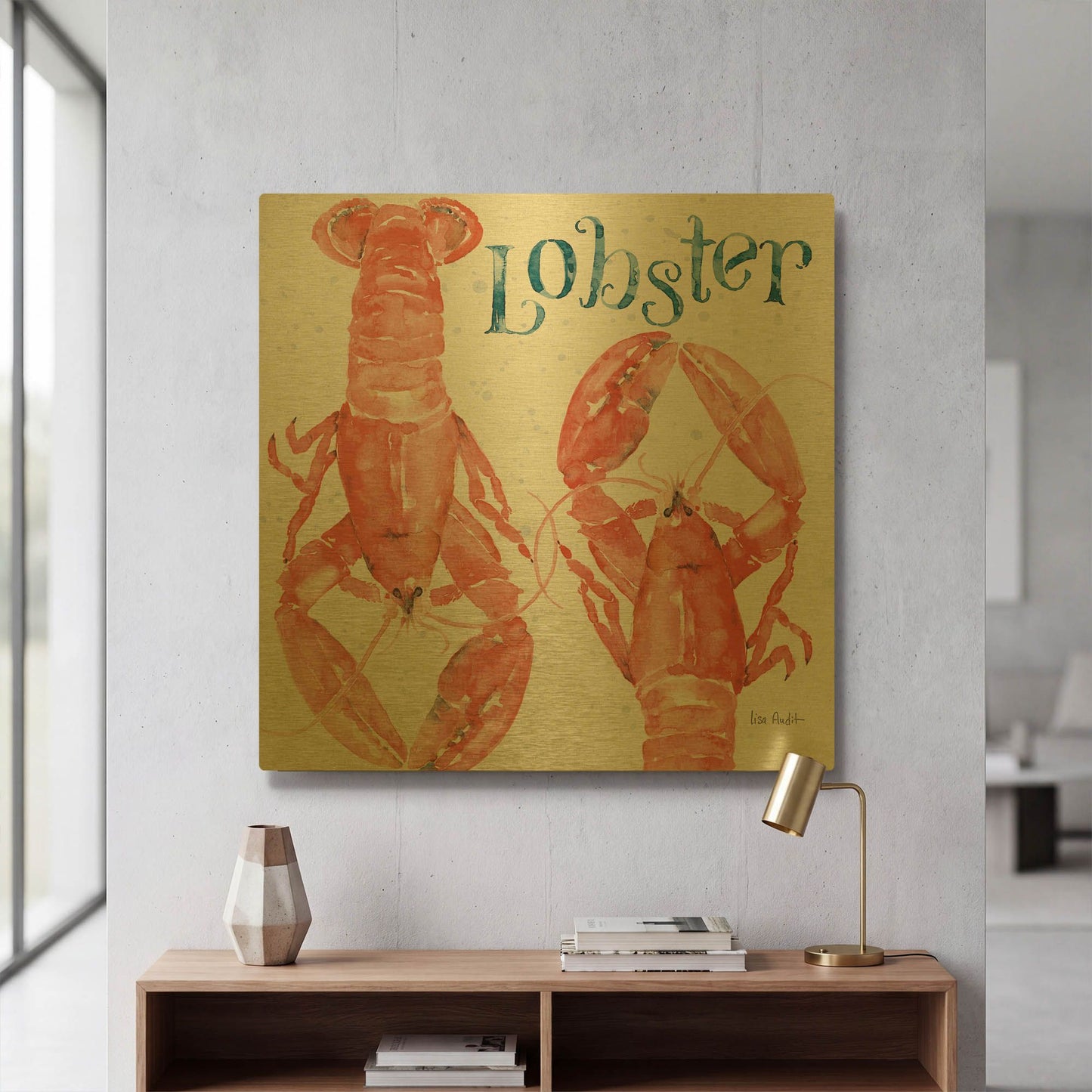 'Beach House Kitchen VI' By Lisa Audit Gold Metal Wall Art