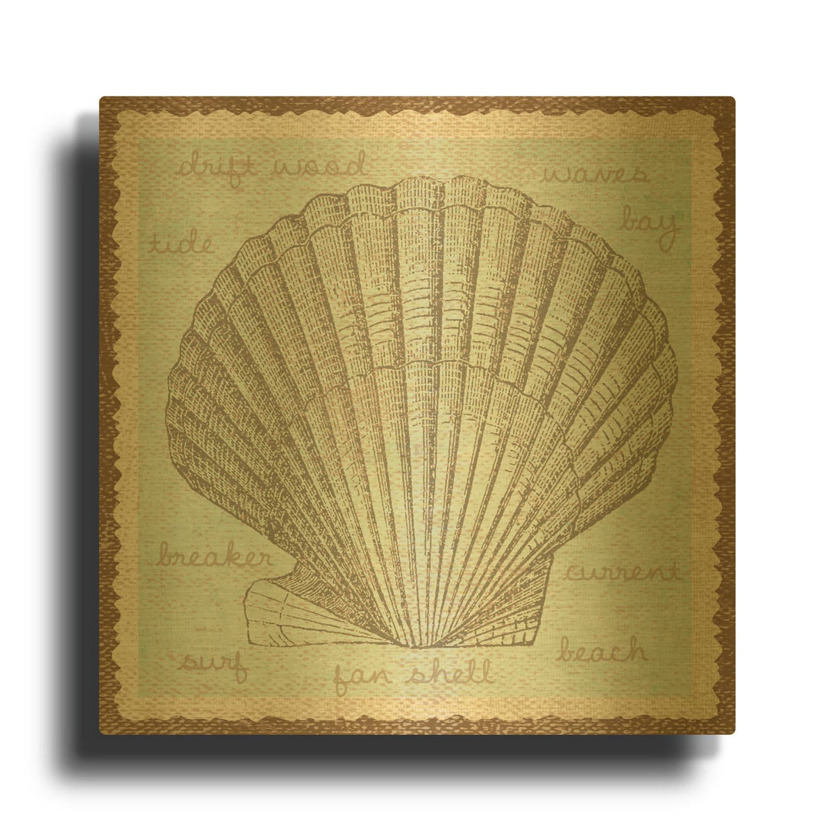 'Fan' By Erin Clark Gold Metal Wall Art