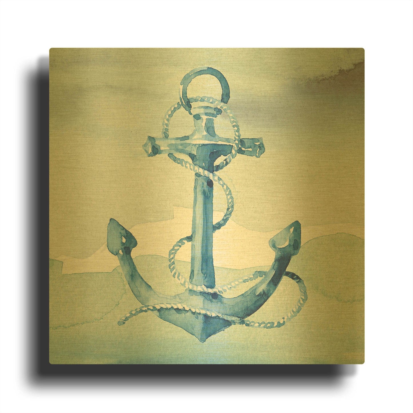 'Sea Life Anchor II' By Lisa Audit Gold Metal Wall Art