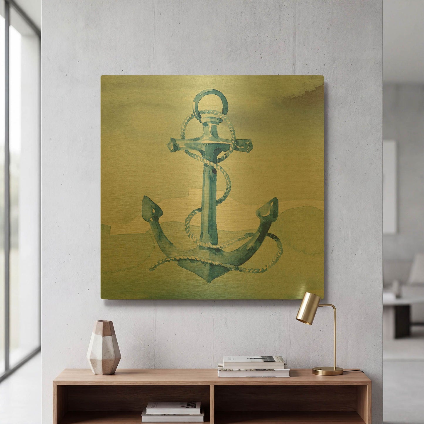 'Sea Life Anchor II' By Lisa Audit Gold Metal Wall Art