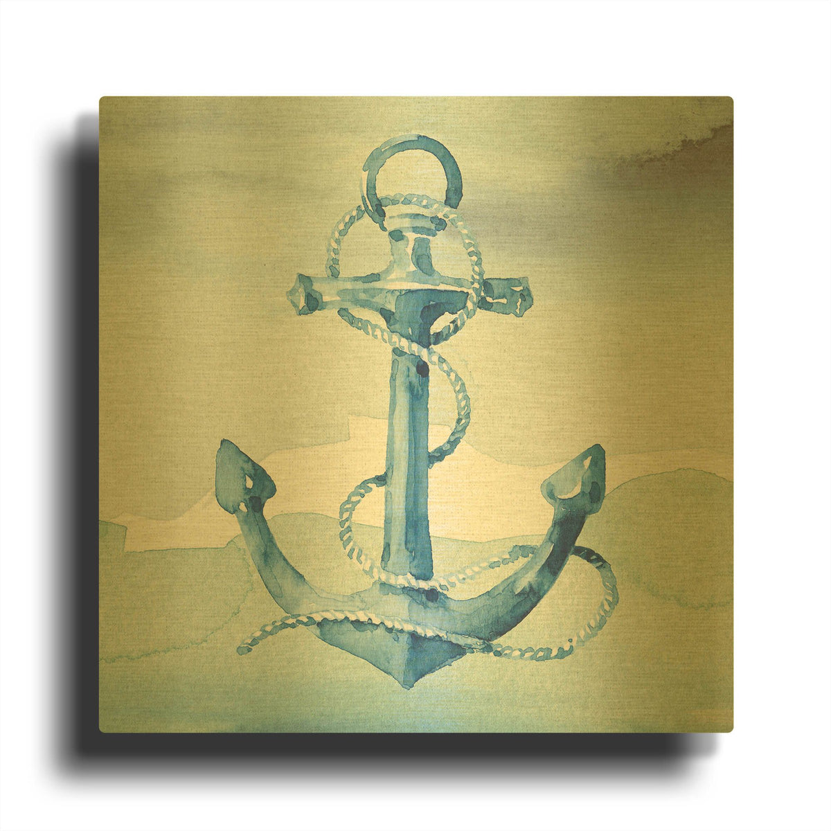 'Sea Life Anchor II' By Lisa Audit Gold Metal Wall Art
