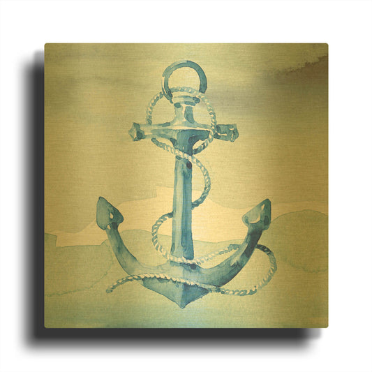 'Sea Life Anchor II' By Lisa Audit Gold Metal Wall Art