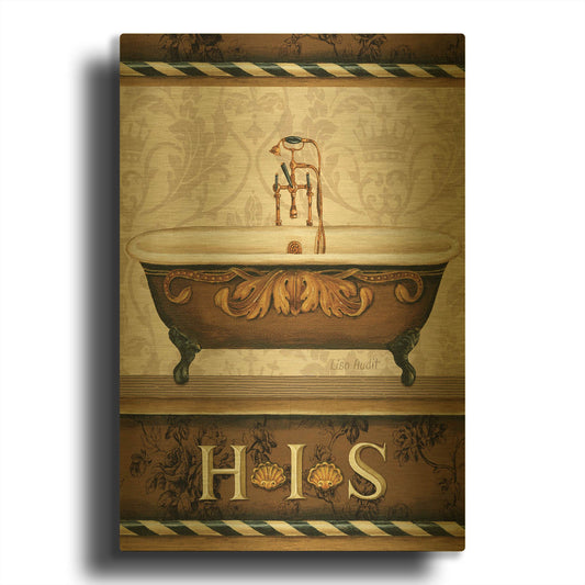 'Bourgoisie Bath I' By Lisa Audit Gold Metal Wall Art
