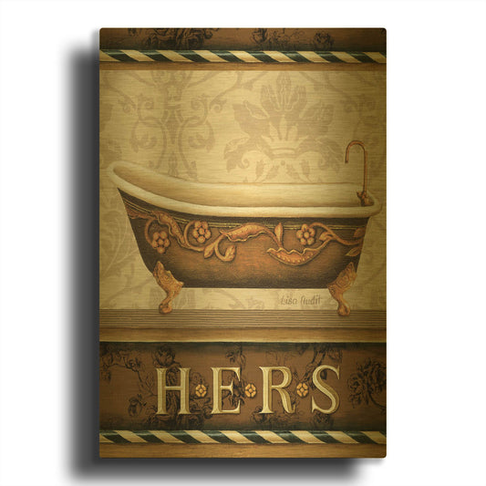 'Bourgoisie Bath II' By Lisa Audit Gold Metal Wall Art