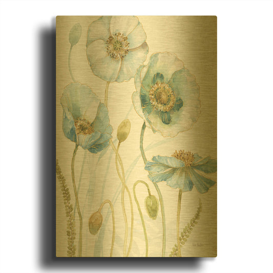 'My Greenhouse Flowers VII' By Lisa Audit Gold Metal Wall Art