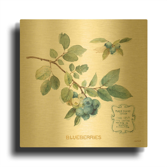 'My Greenhouse Fruit II' By Lisa Audit Gold Metal Wall Art