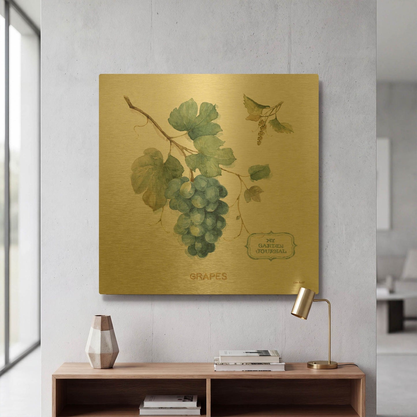 'My Greenhouse Fruit III' By Lisa Audit Gold Metal Wall Art