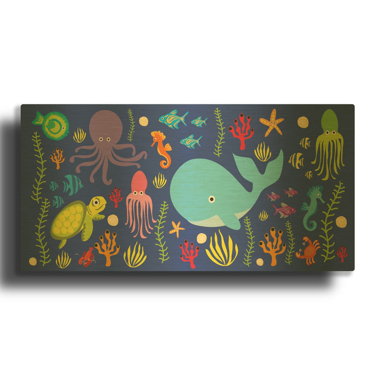 'Sea Mat' By Erin Clark Gold Metal Wall Art
