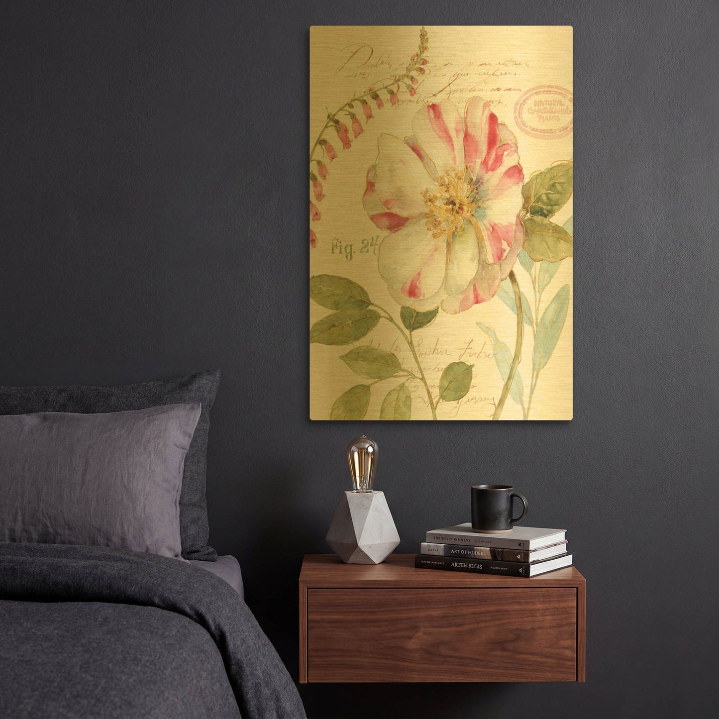 'Rainbow Seeds Botanical II' By Lisa Audit Gold Metal Wall Art