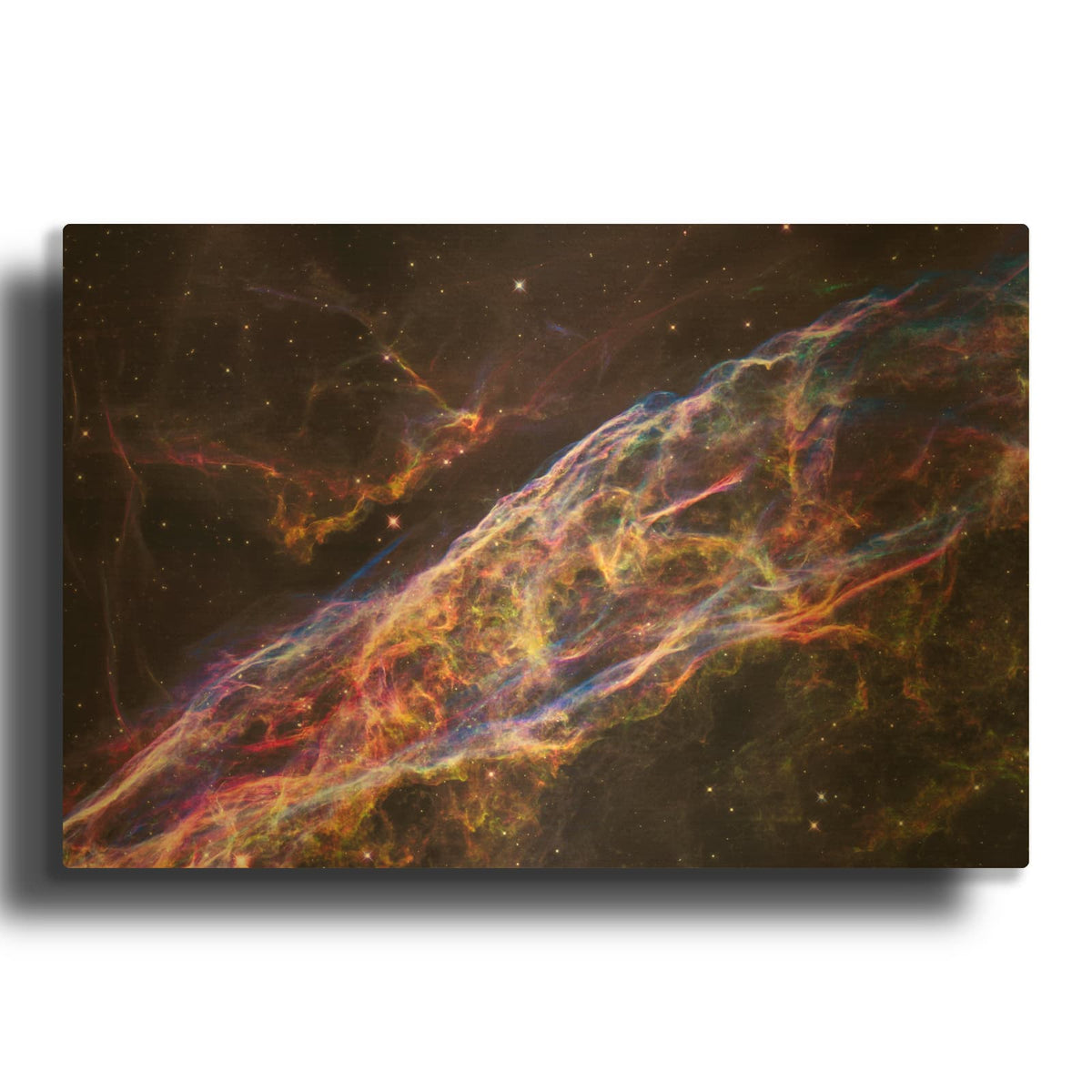 'Veil Nebula' By NASA Space Photos Gold Metal Wall Art