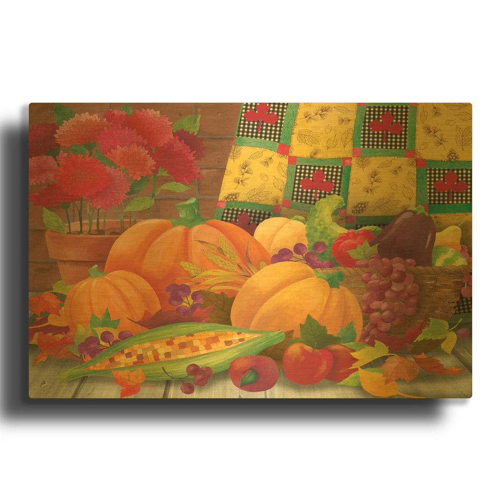 'Harvest Time' By Fiona Stokes-Gilbert Gold Metal Wall Art