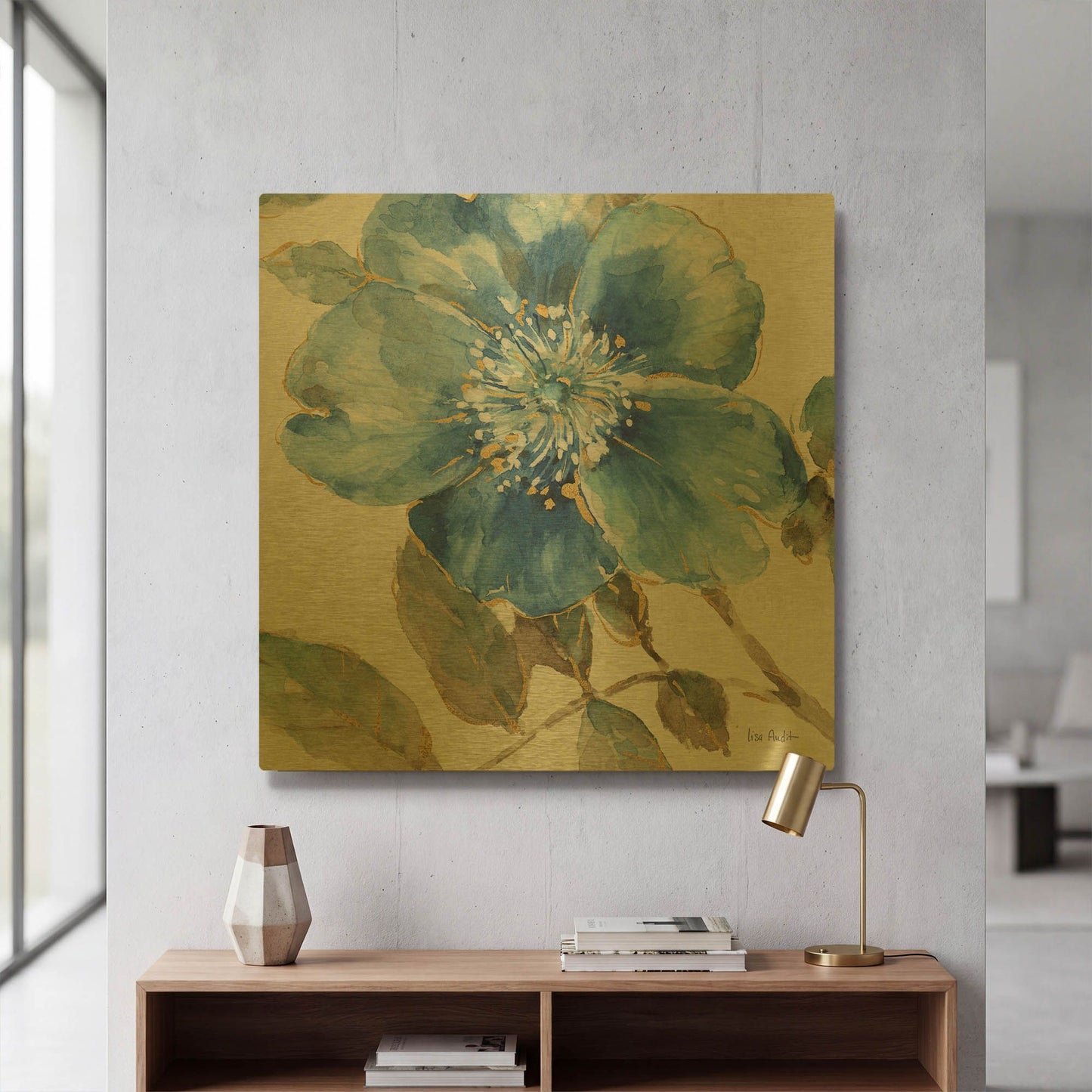 'Indigold V' By Lisa Audit Gold Metal Wall Art