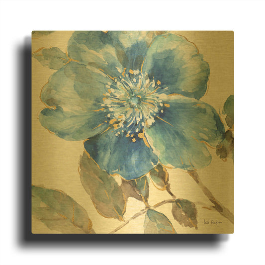 'Indigold V' By Lisa Audit Gold Metal Wall Art