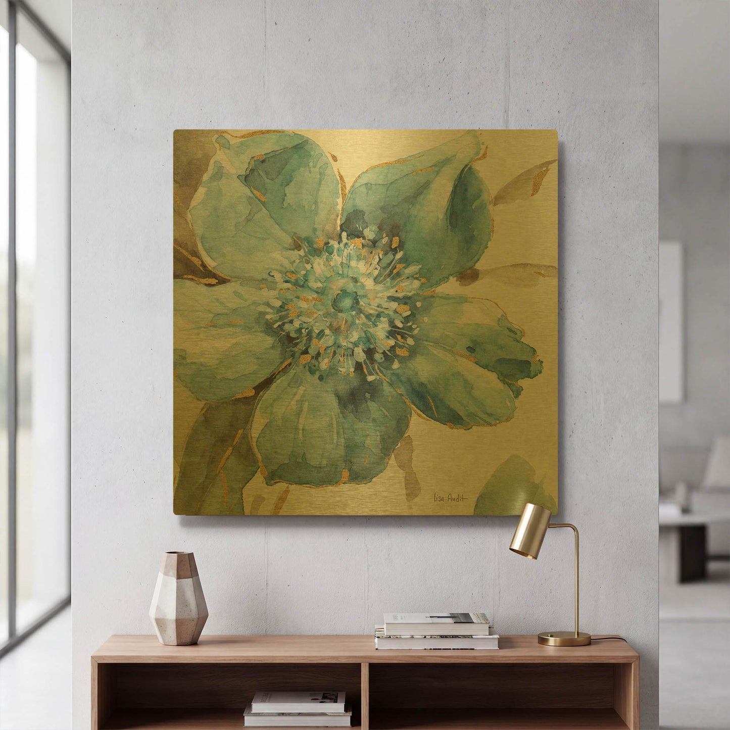 'Indigold VI' By Lisa Audit Gold Metal Wall Art