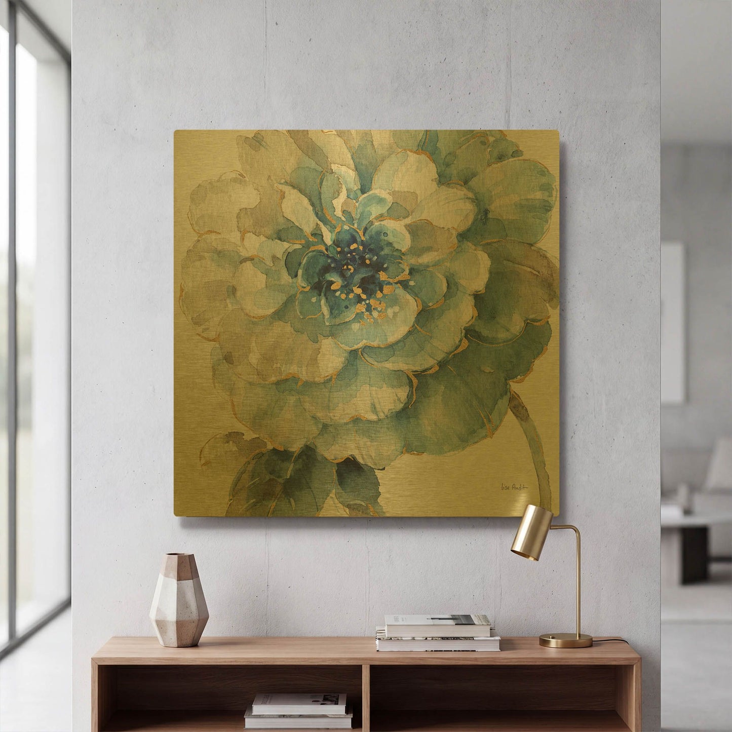 'Indigold VII' By Lisa Audit Gold Metal Wall Art