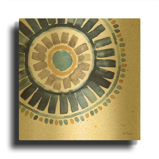 'Indigold XVII' By Lisa Audit Gold Metal Wall Art