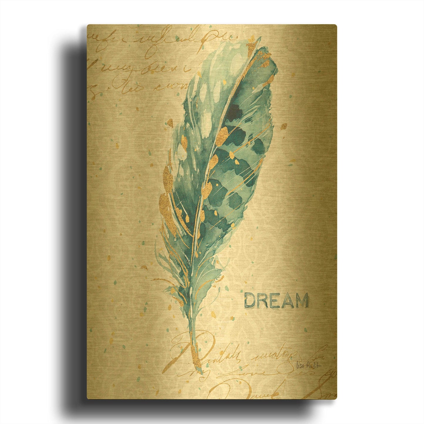 'Indigold XIX' By Lisa Audit Gold Metal Wall Art