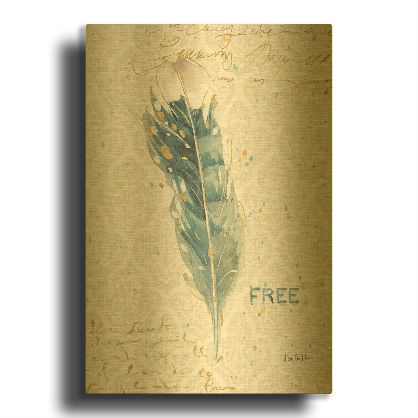 'Indigold XX' By Lisa Audit Gold Metal Wall Art