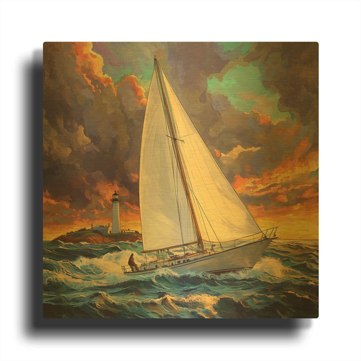 'Into The Wind' By Rich Monet Gold Metal Wall Art