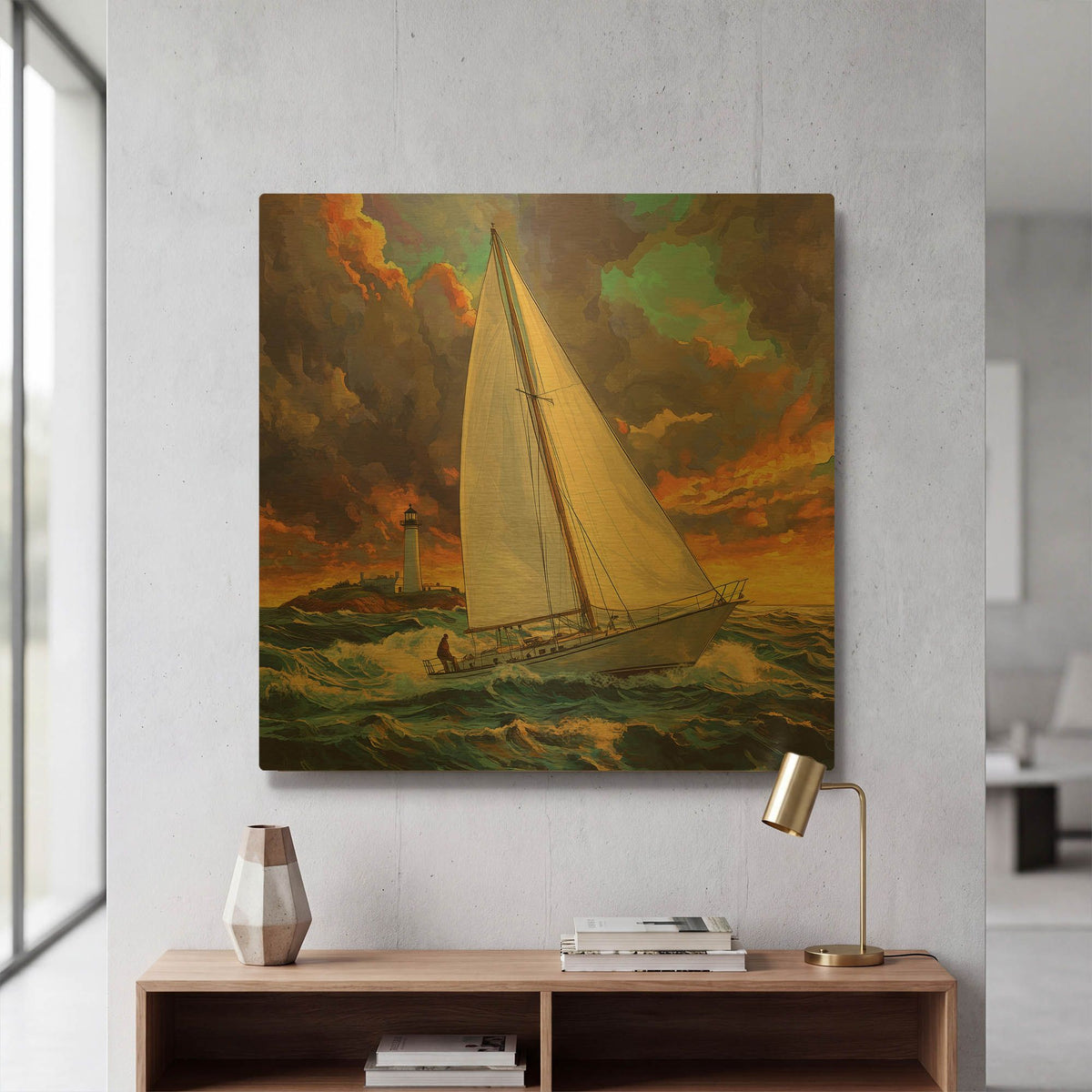 'Into The Wind' By Rich Monet Gold Metal Wall Art