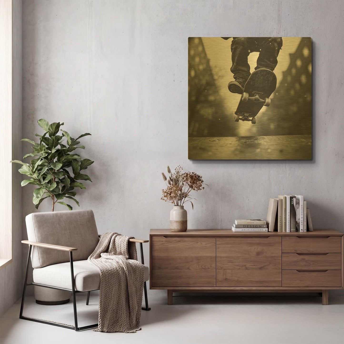 'Street King' By Rich Monet Gold Metal Wall Art