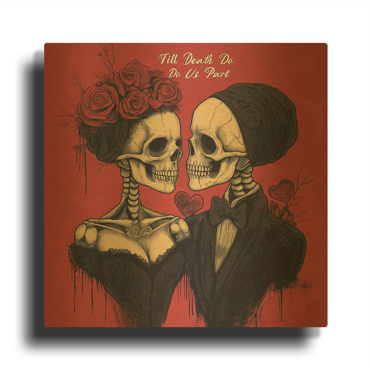 'Till Death Do Us Part' By Rich Monet Gold Metal Wall Art