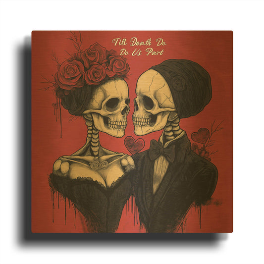 'Till Death Do Us Part' By Rich Monet Gold Metal Wall Art