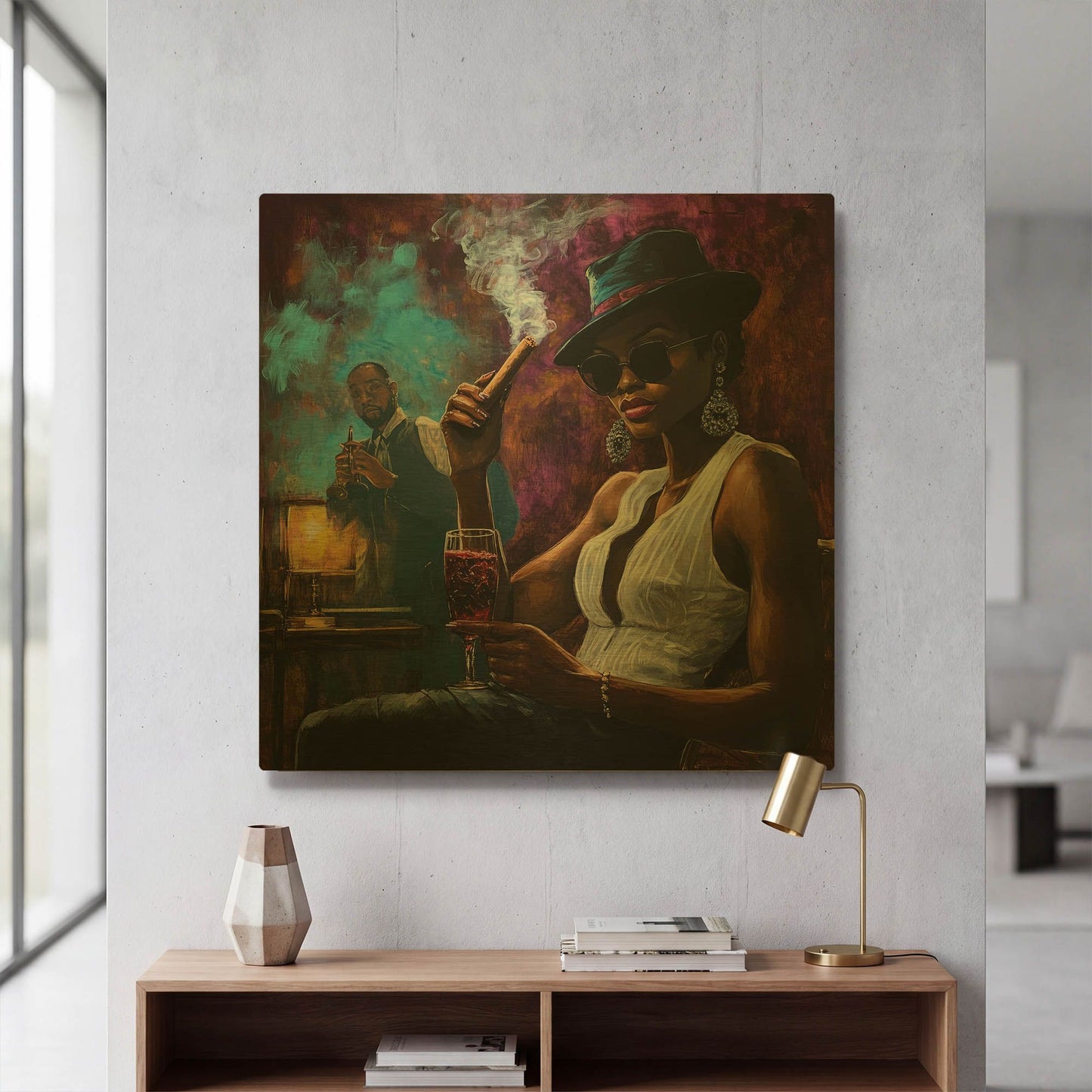 'Unwind 2' By Rich Monet Gold Metal Wall Art