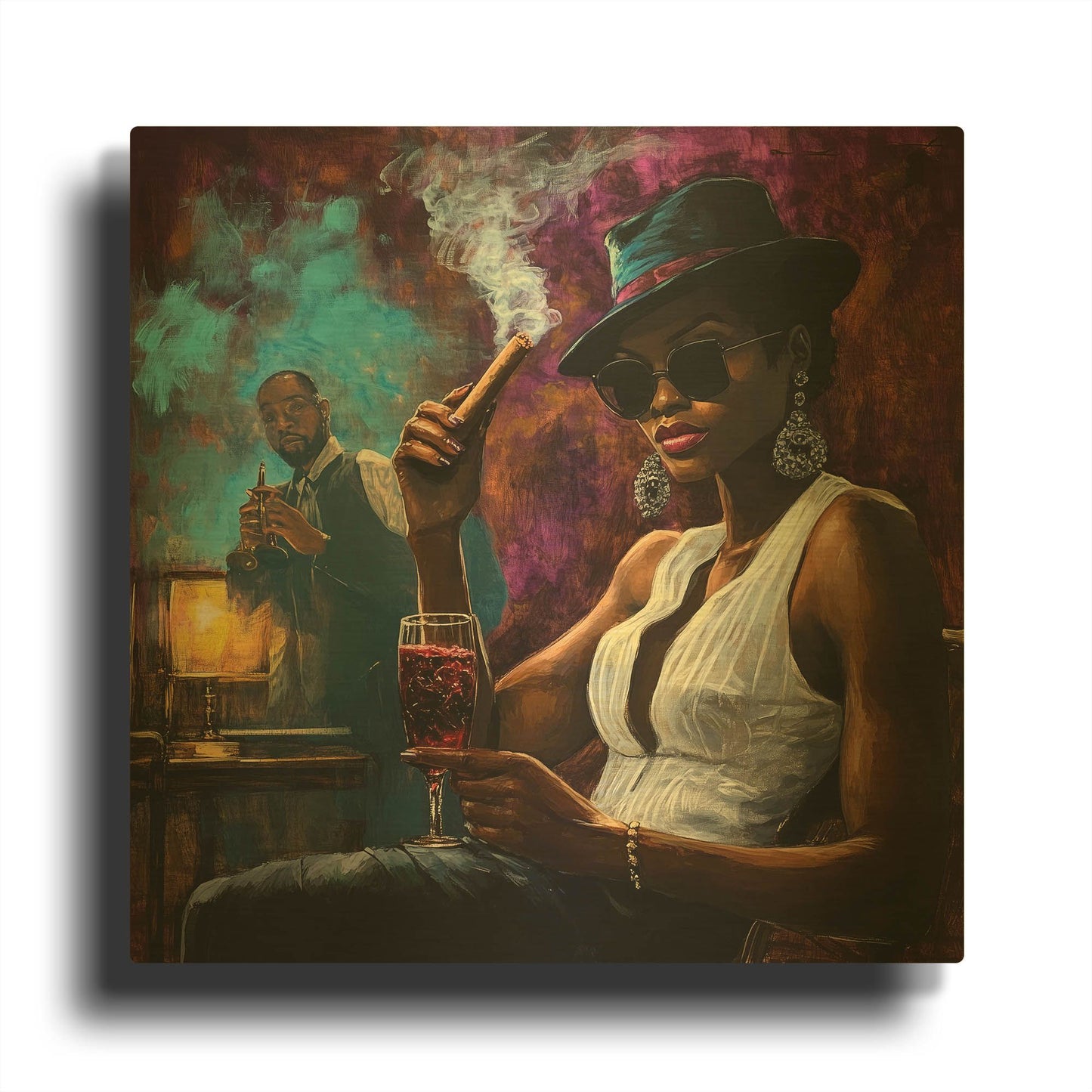 'Unwind 2' By Rich Monet Gold Metal Wall Art