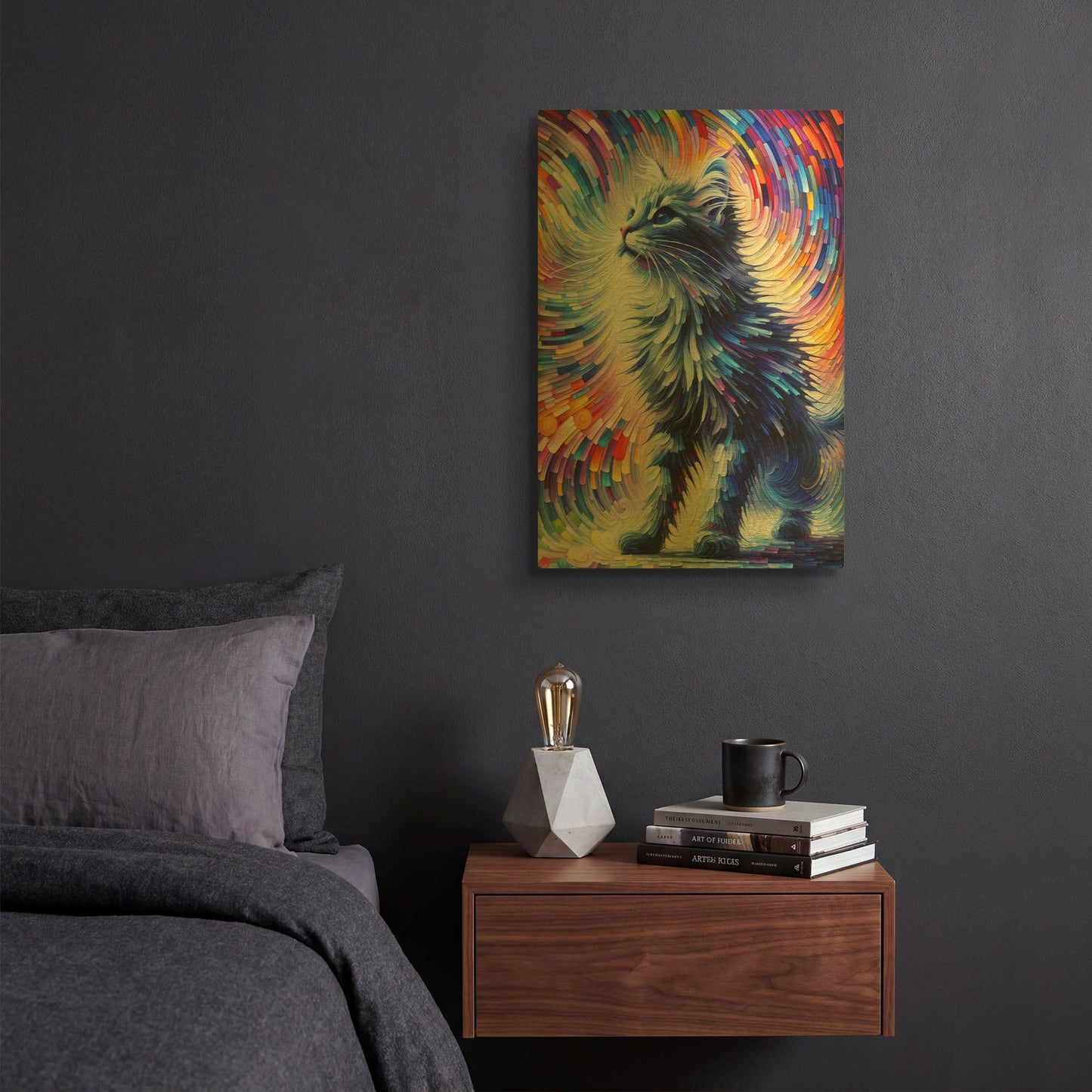 'Nice Kitty' By Rich Monet Gold Metal Wall Art