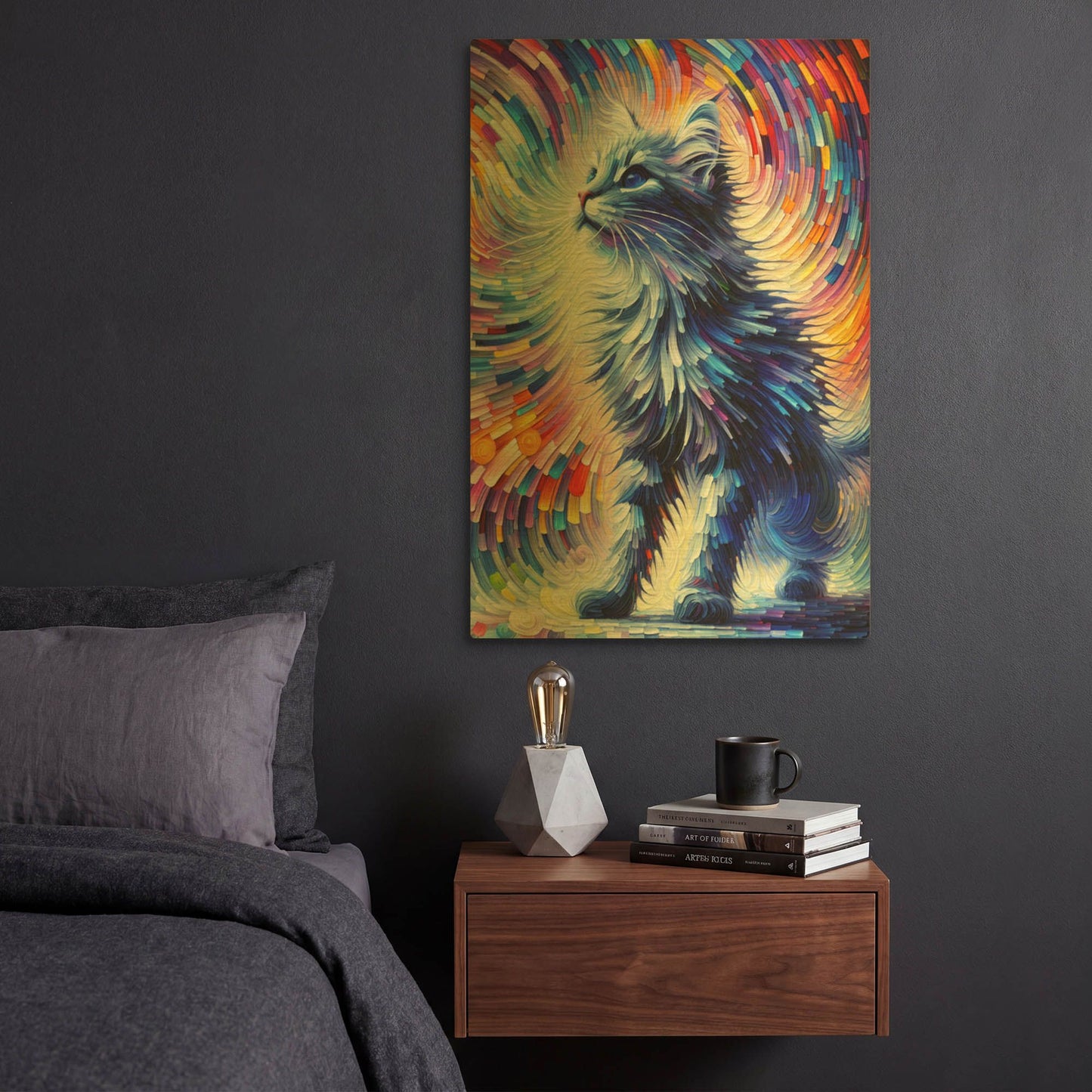 'Nice Kitty' By Rich Monet Gold Metal Wall Art