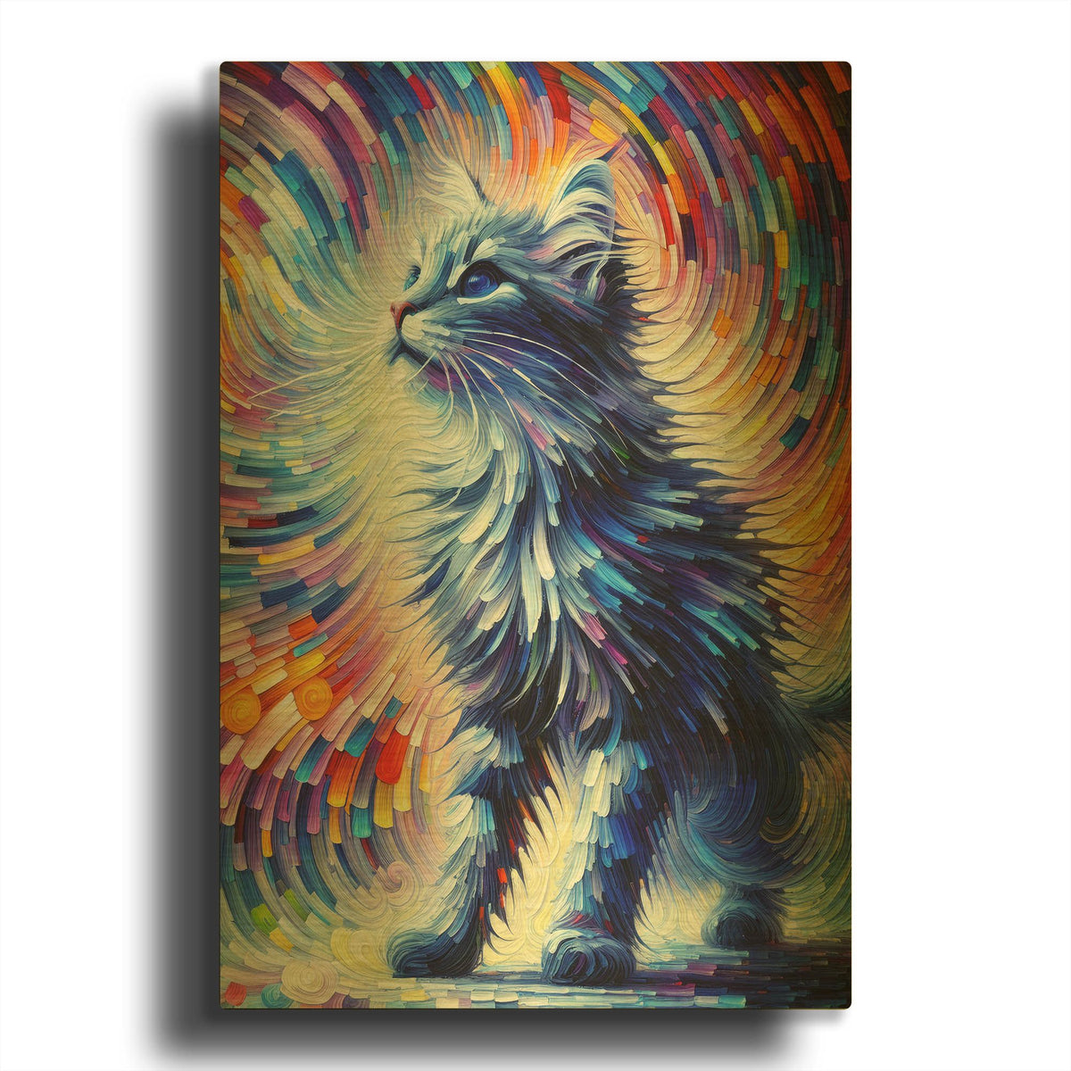 'Nice Kitty' By Rich Monet Gold Metal Wall Art