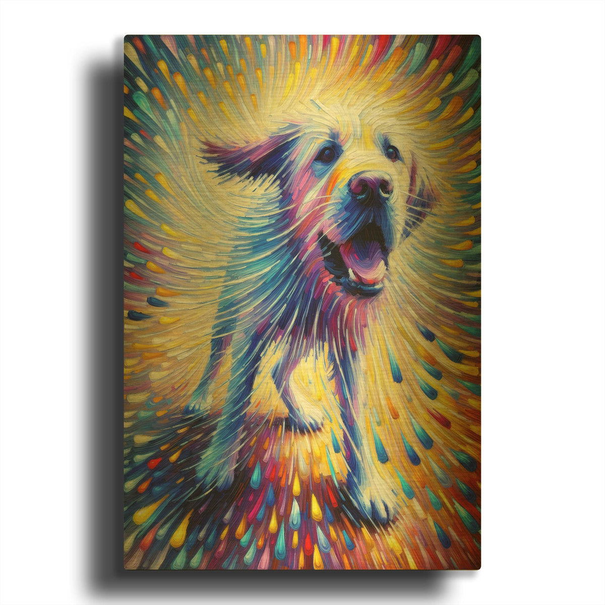 'Shake It Off Pooch' By Rich Monet Gold Metal Wall Art