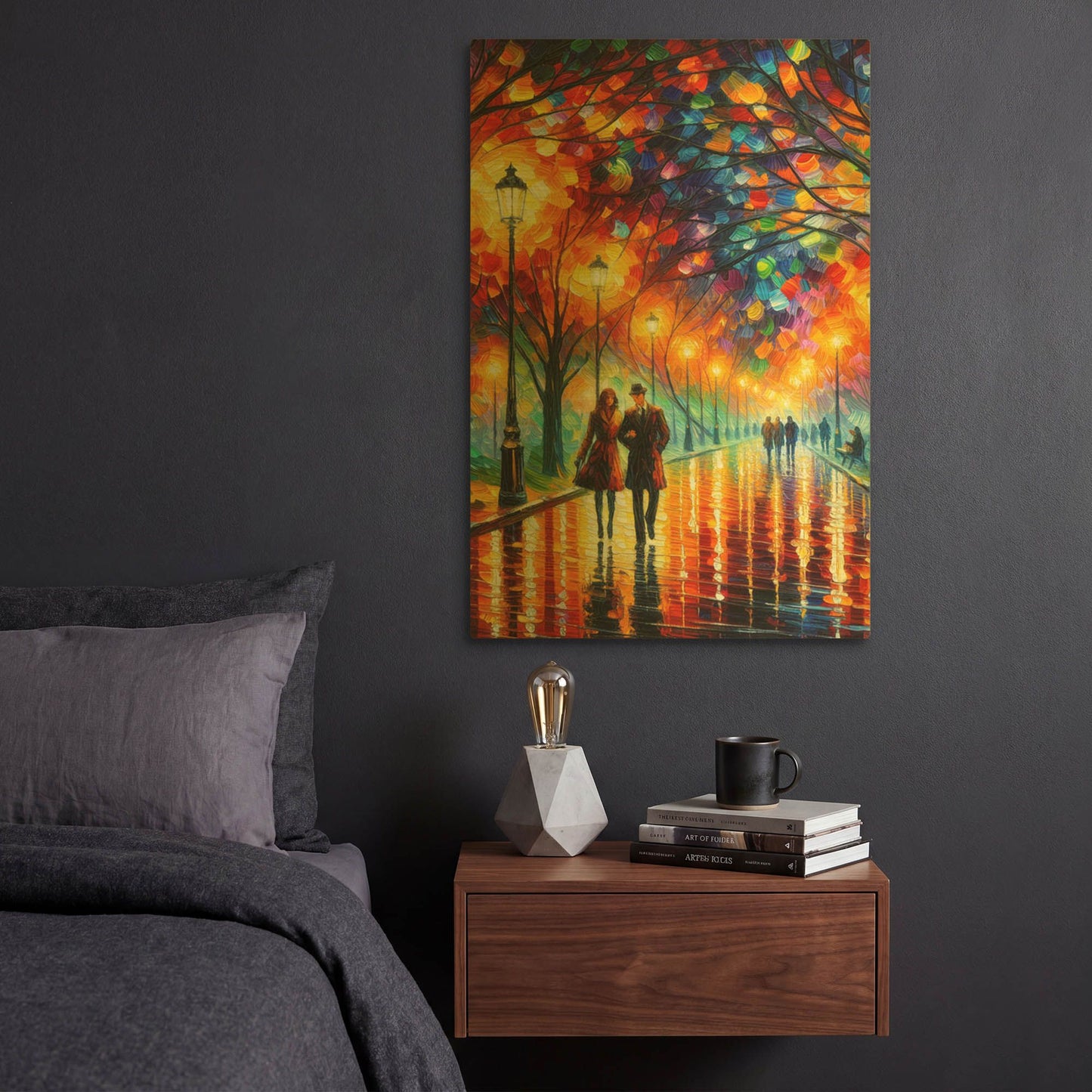 'Walk In The Park' By Rich Monet Gold Metal Wall Art