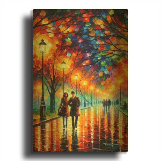 'Walk In The Park' By Rich Monet Gold Metal Wall Art