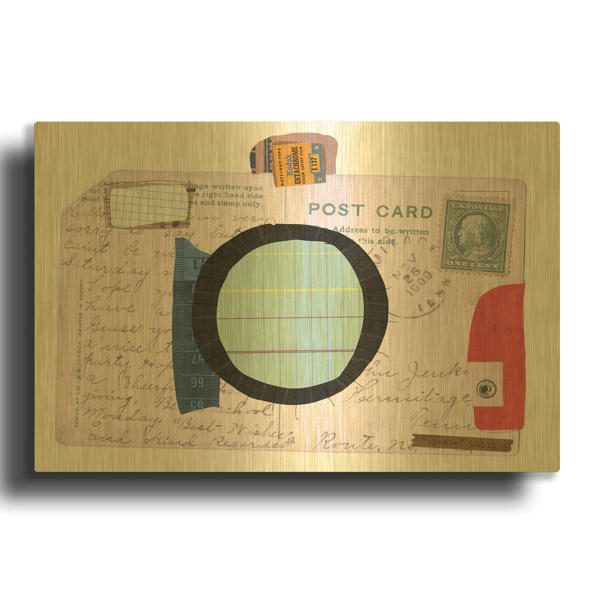 'Camera 1' By Holli Conger Gold Metal Wall Art
