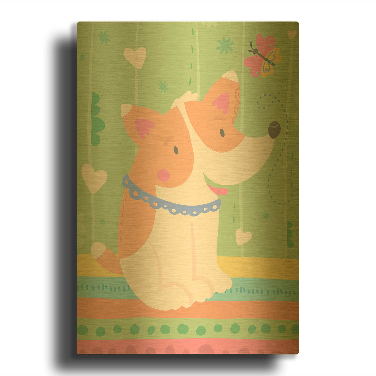 'Cutie Patootie 2' By Holli Conger Gold Metal Wall Art