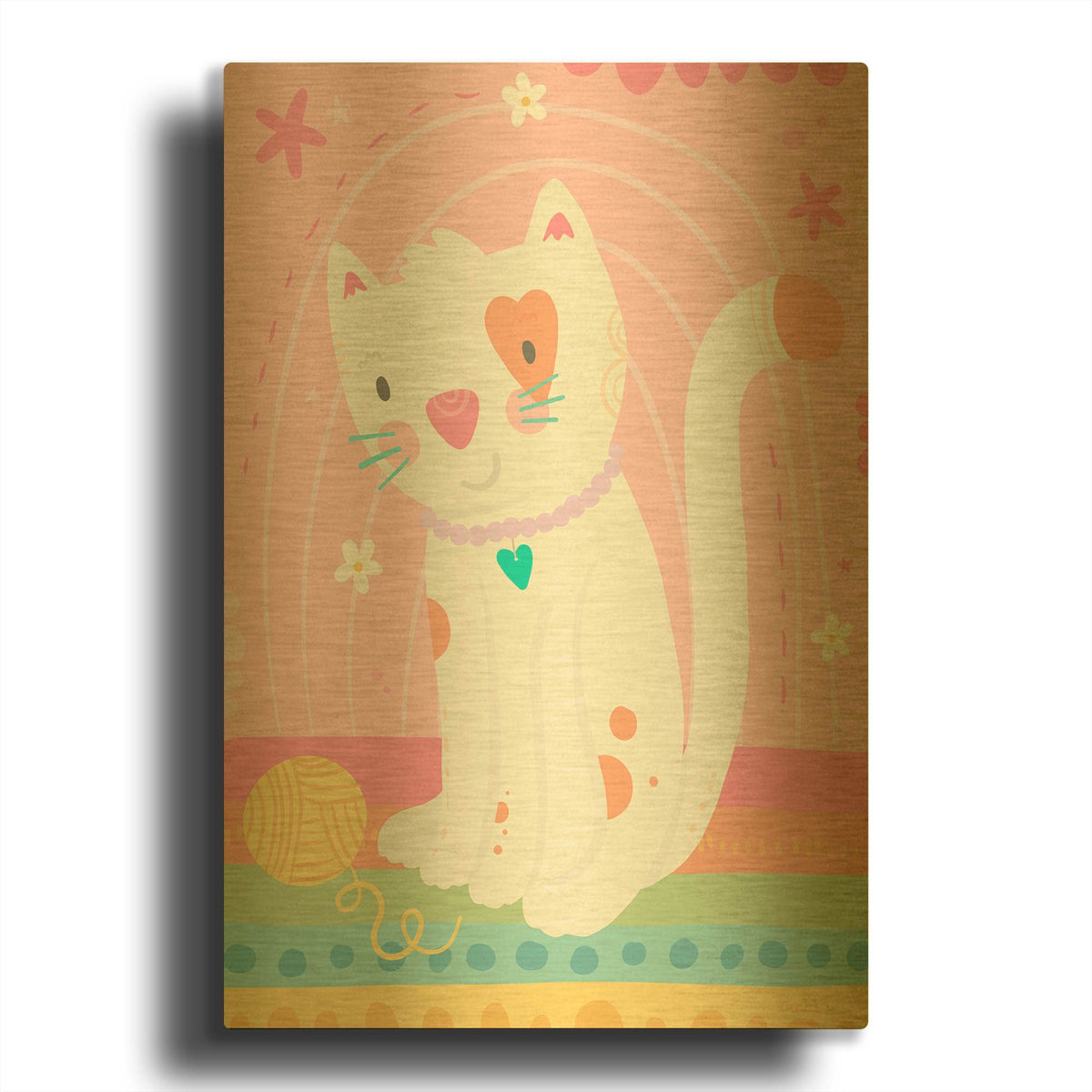 'Cutie Patootie 3' By Holli Conger Gold Metal Wall Art