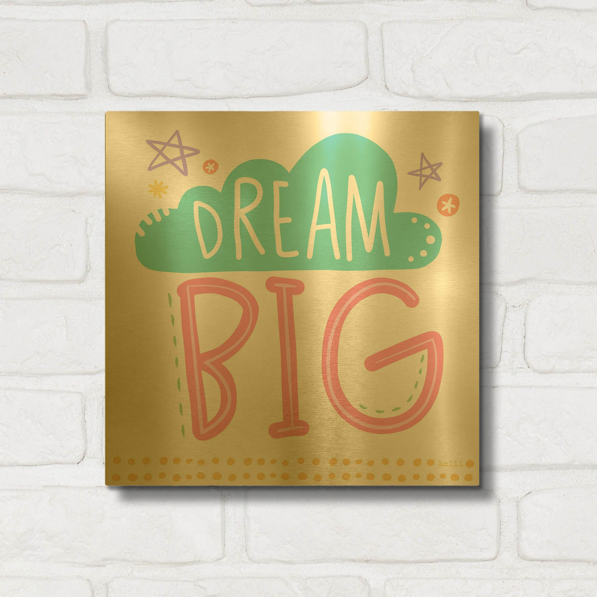'Cutie Patootie 5' By Holli Conger Gold Metal Wall Art