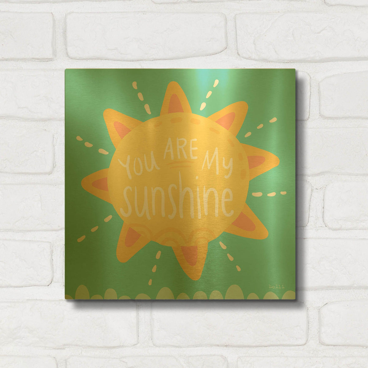 'Cutie Patootie 6' By Holli Conger Gold Metal Wall Art