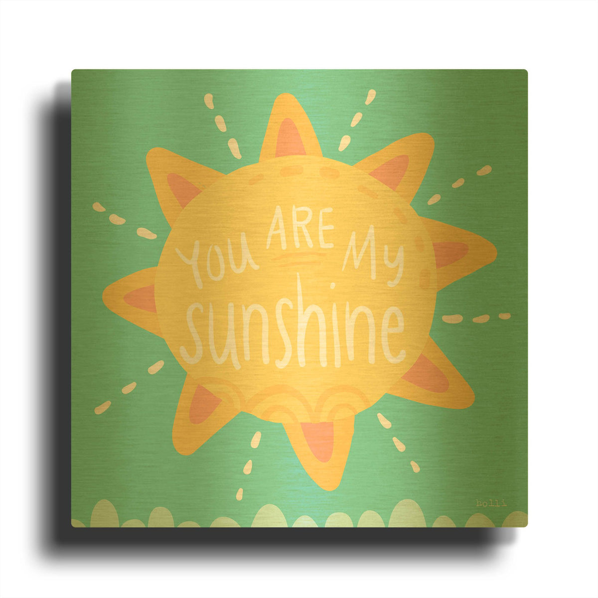 'Cutie Patootie 6' By Holli Conger Gold Metal Wall Art