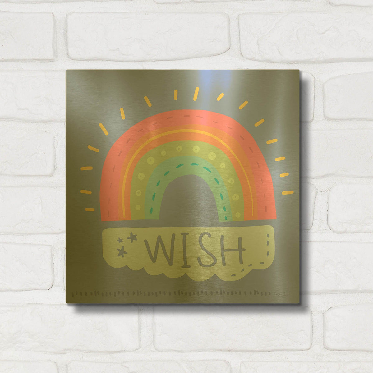 'Cutie Patootie 7' By Holli Conger Gold Metal Wall Art