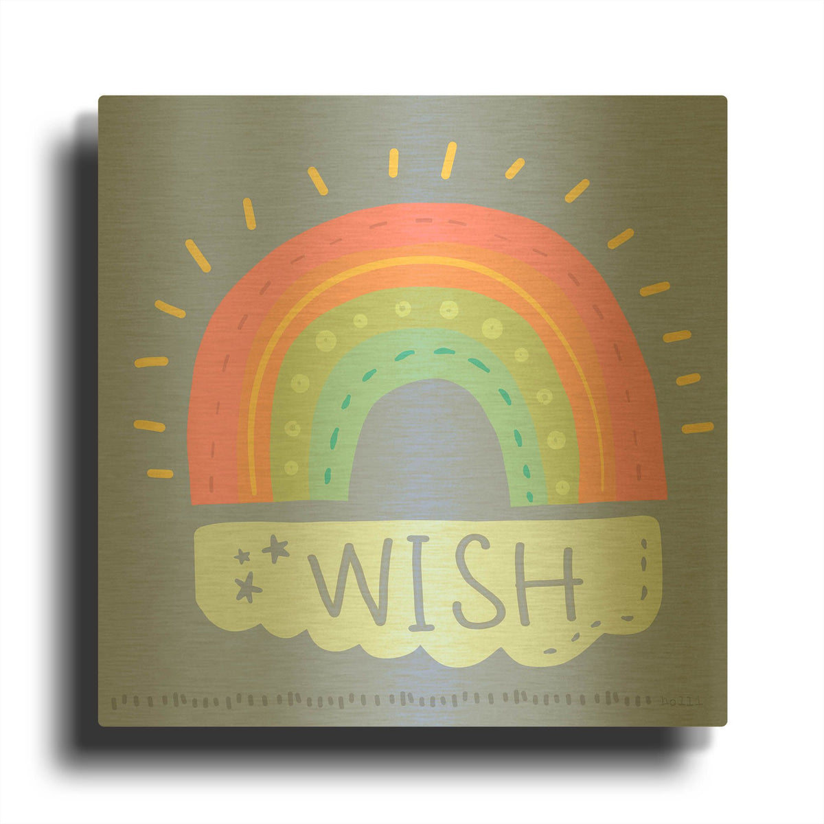 'Cutie Patootie 7' By Holli Conger Gold Metal Wall Art