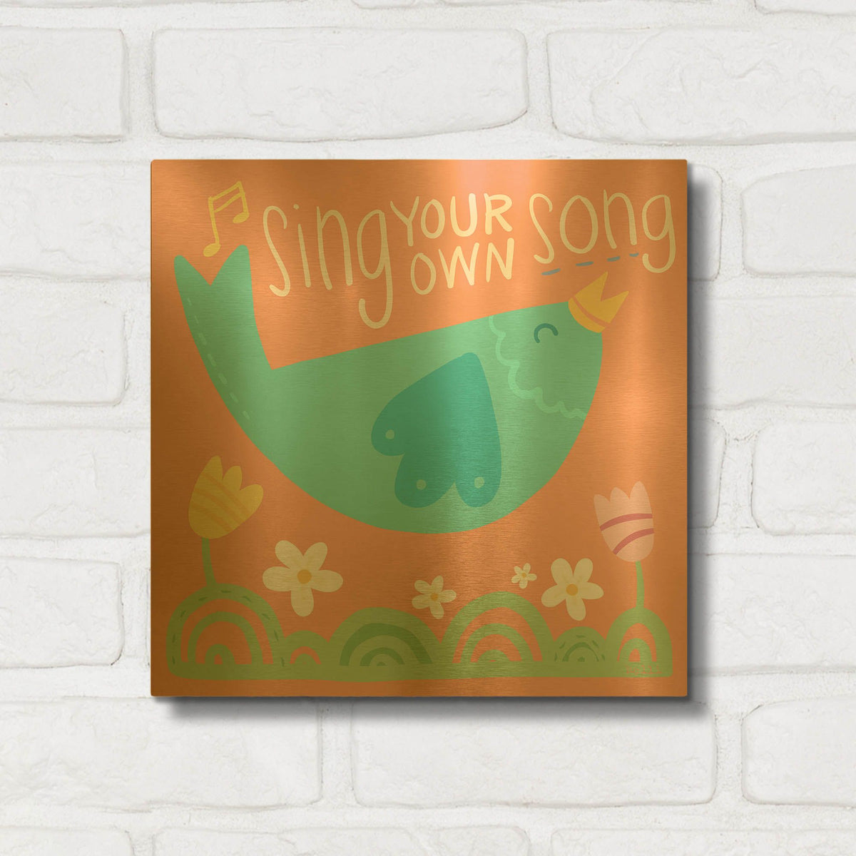 'Cutie Patootie 8' By Holli Conger Gold Metal Wall Art