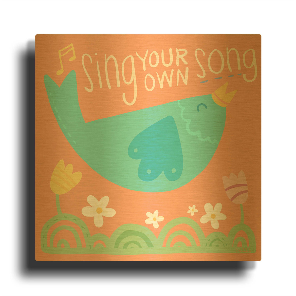'Cutie Patootie 8' By Holli Conger Gold Metal Wall Art