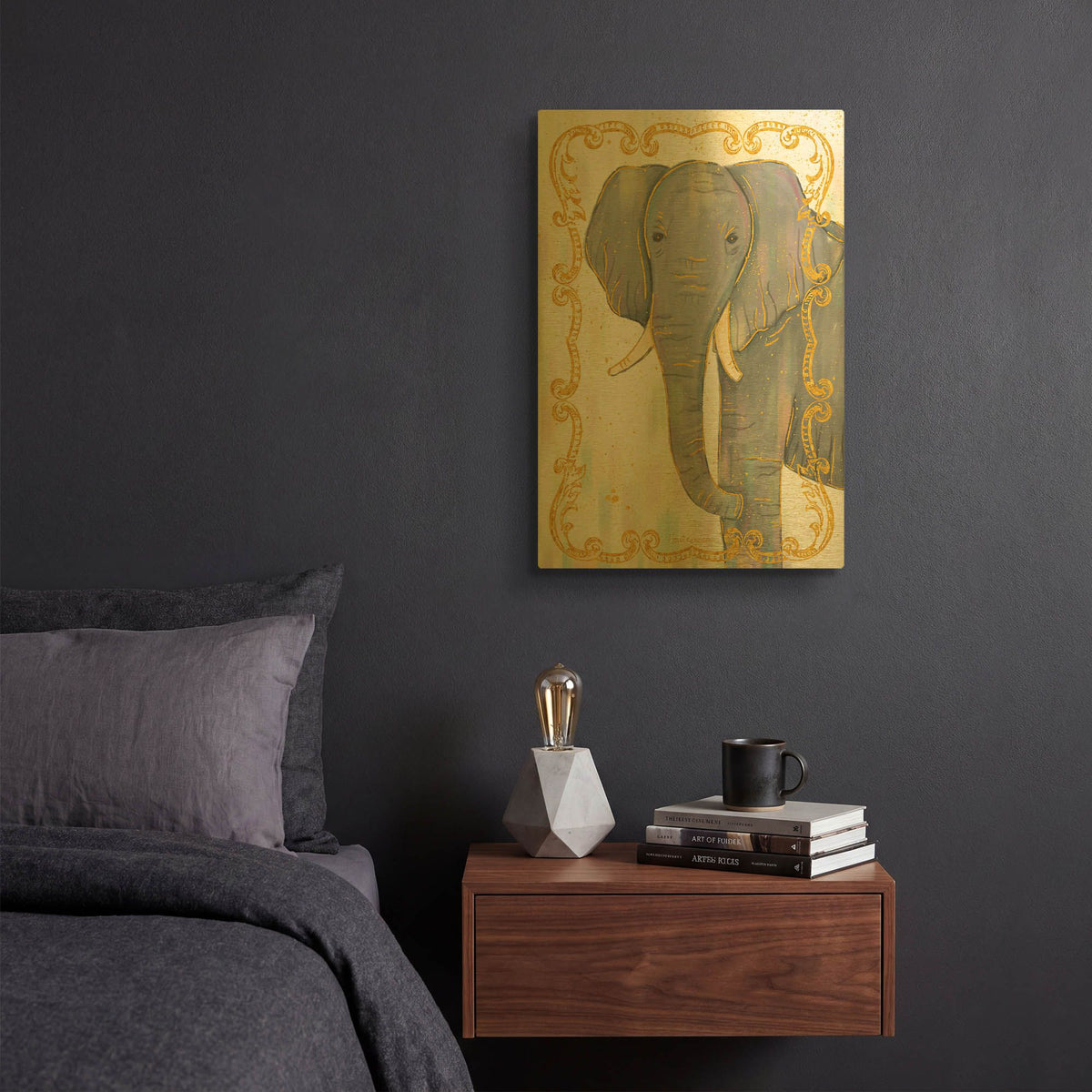 'Gilded Safari 1' By Holli Conger Gold Metal Wall Art