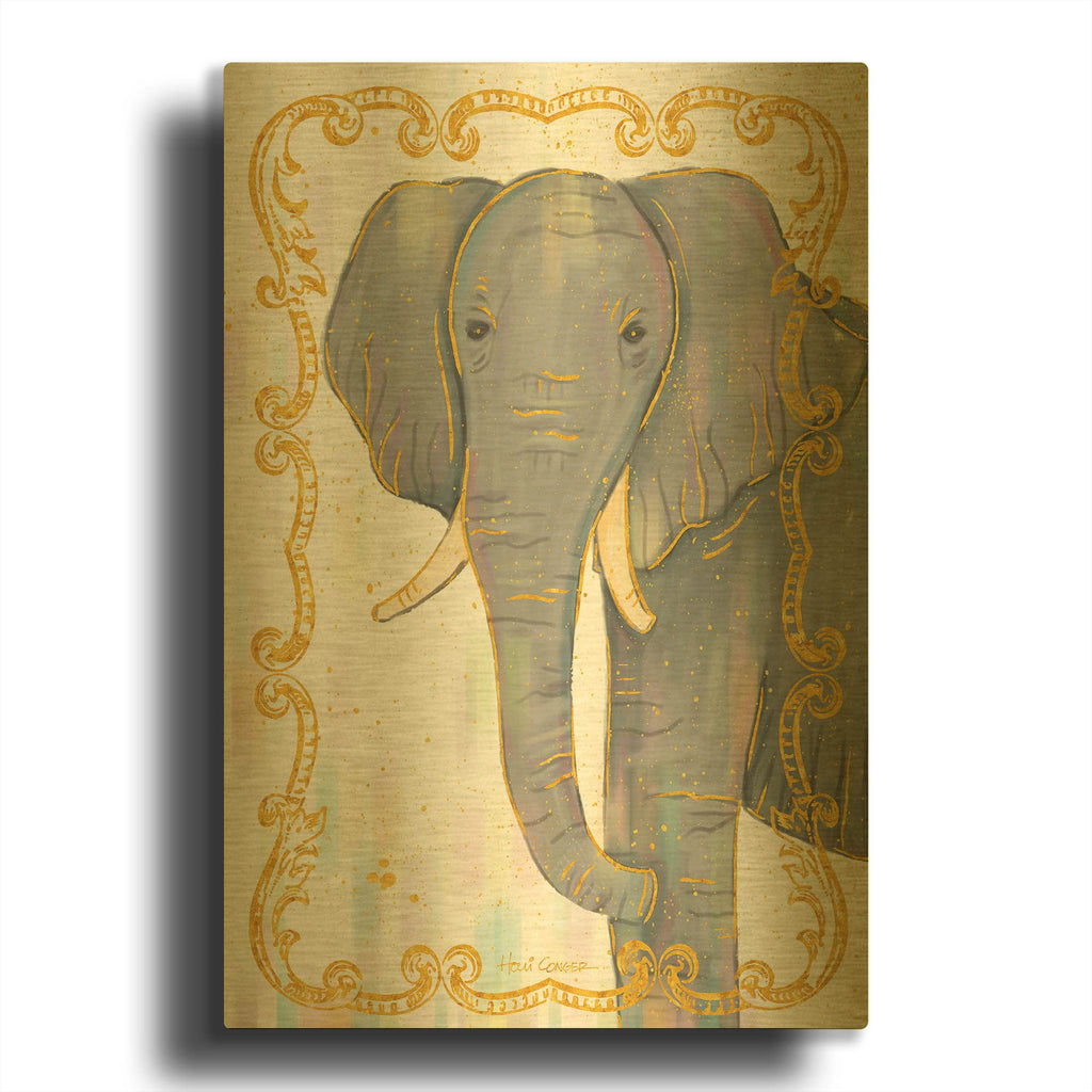 'Gilded Safari 1' By Holli Conger Gold Metal Wall Art