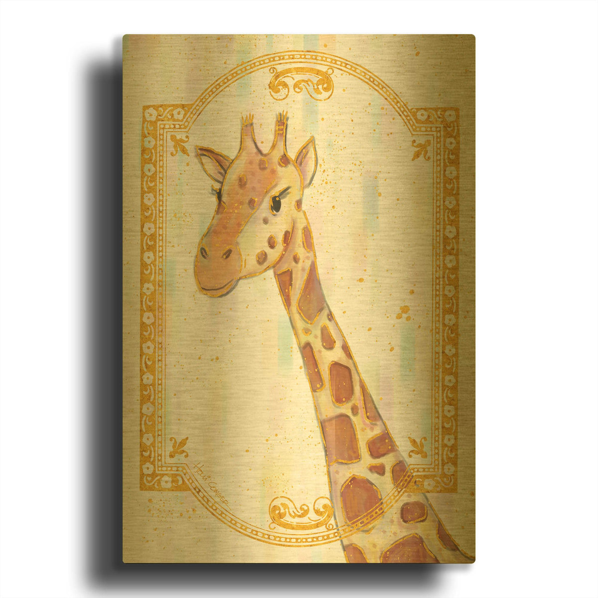 'Gilded Safari 3' By Holli Conger Gold Metal Wall Art